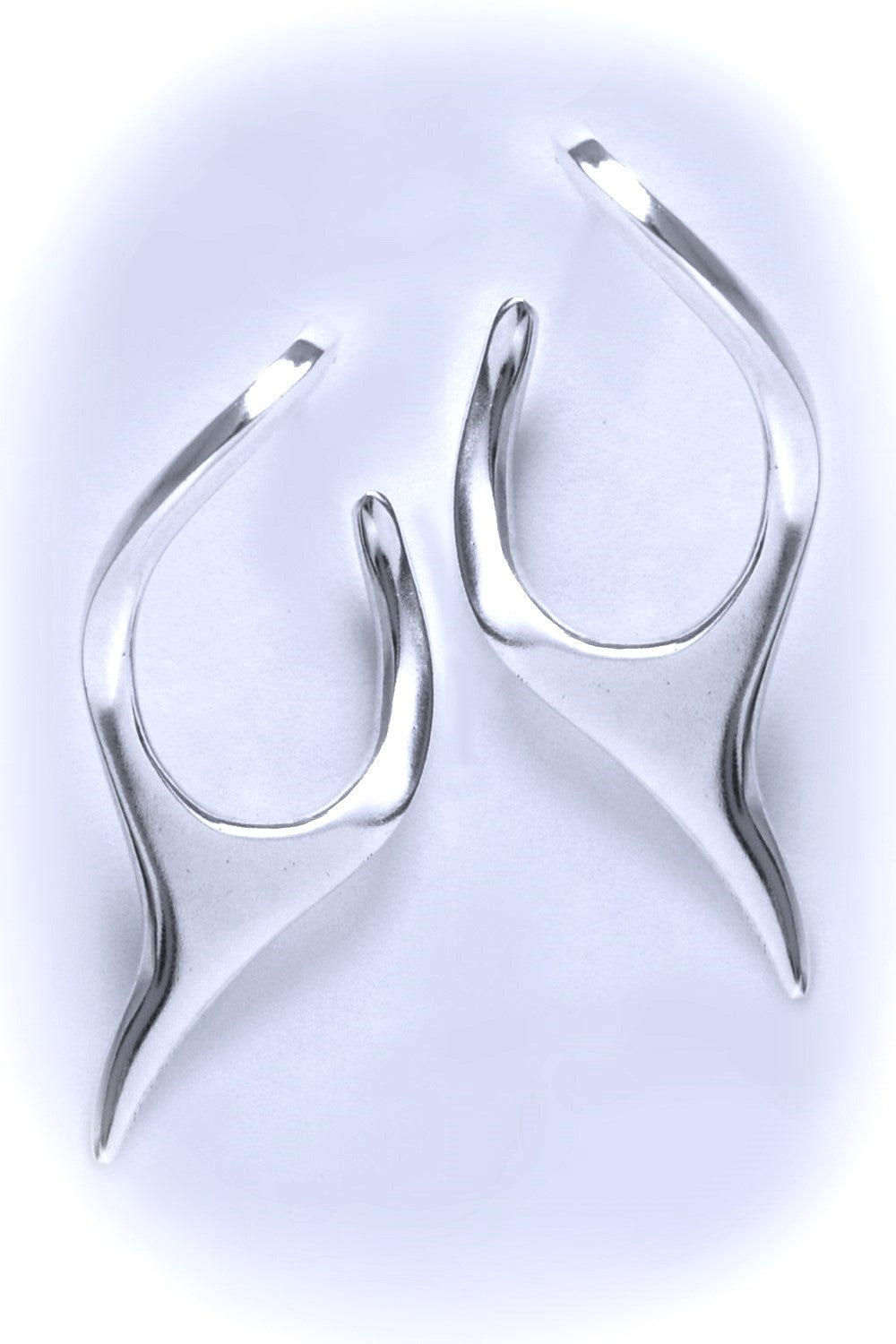 blade hoop silver earrilngs by Annika Burman