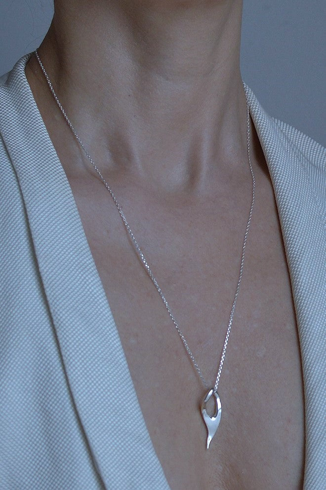 blade silver pendant by Annika Burman