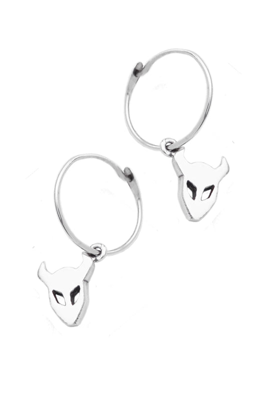 Demon Earrings in Silver