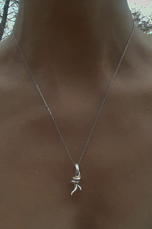 knot pendant in silver by Annika Burman