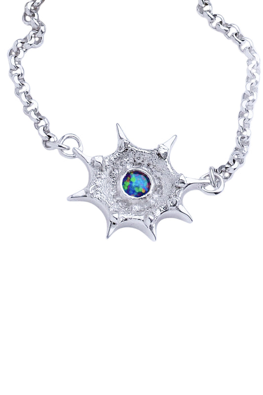 nebula necklace in silver with opal by Annika Burman
