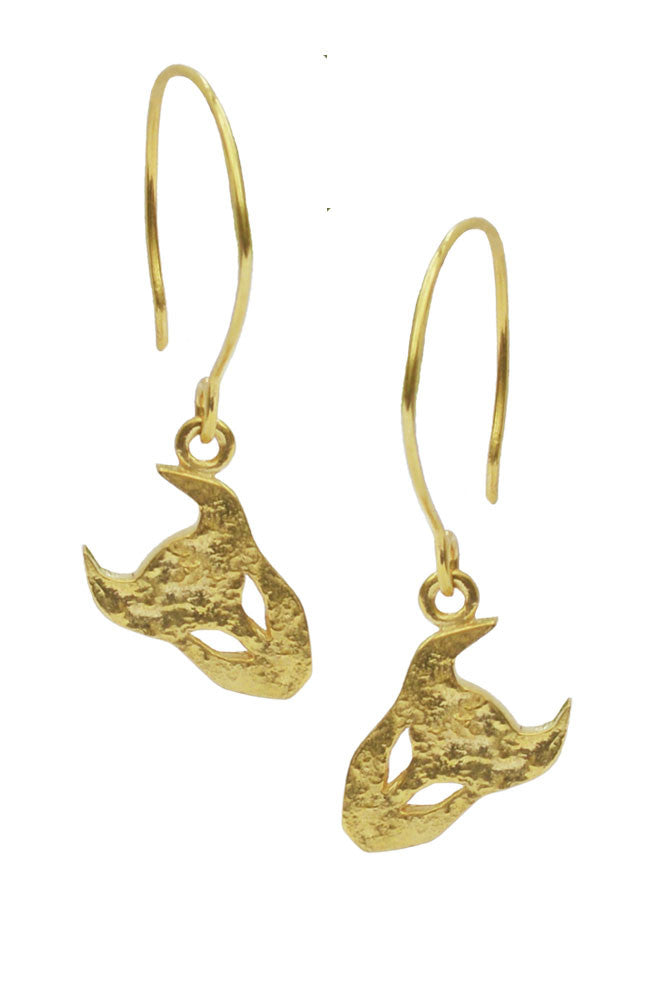 Demon earrings in gold vermeil by Annika Burman