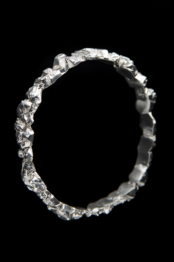 Galactica silver bangle by Annika Burman