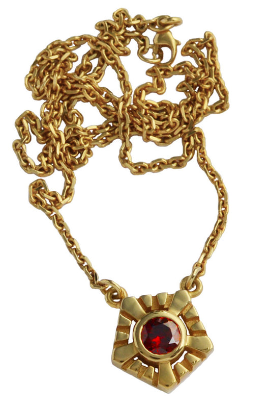 Helia Necklace With Garnet - Annika Burman Jewellery
 - 3