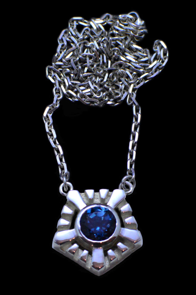 Helia silver necklace with topaz by Annika Burman