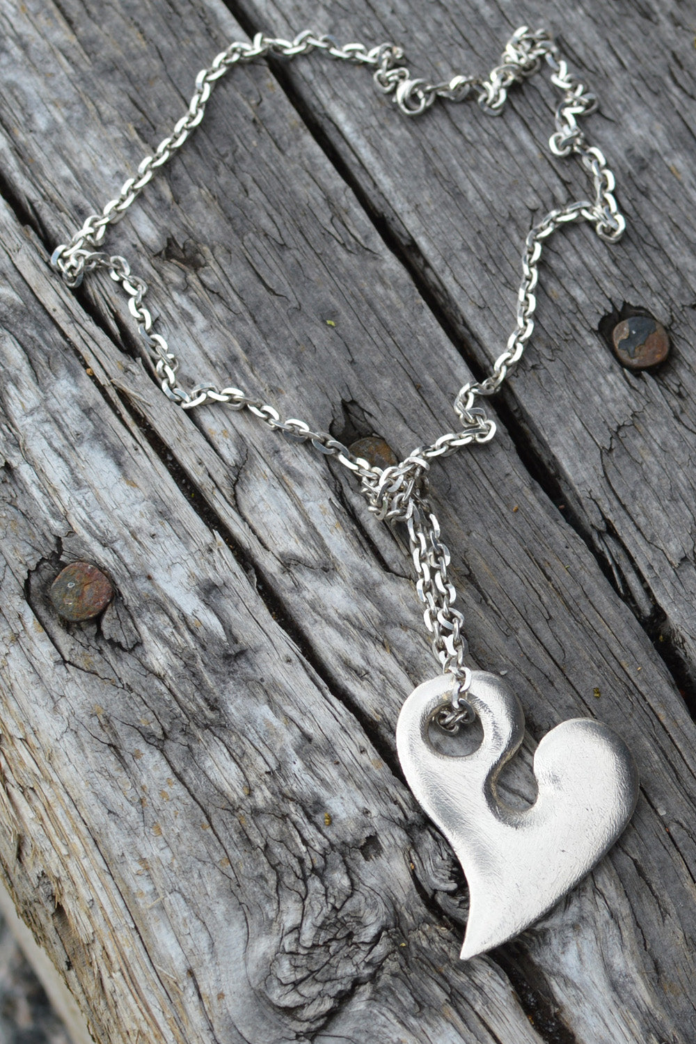 Large Silver Heart Pendant