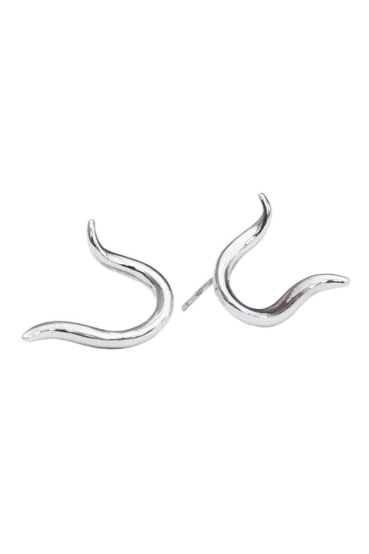 Loose Ends silver earrings by Annika Burman
