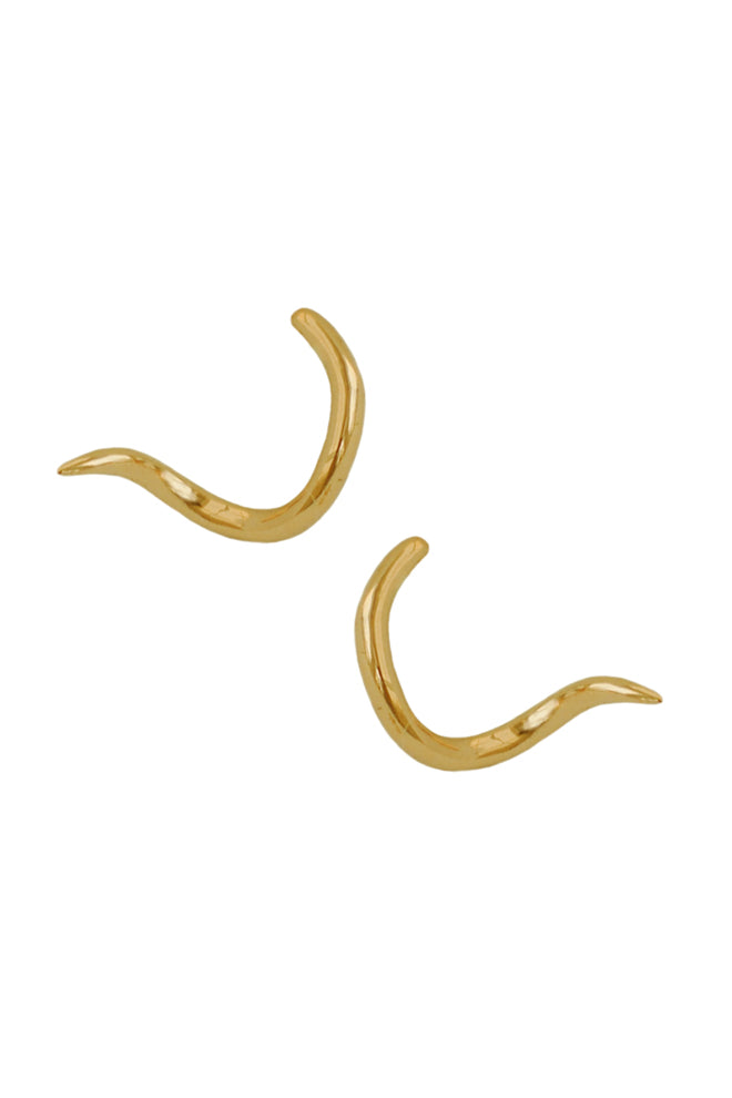 Rebel gold hoop earrings by Annika Burman