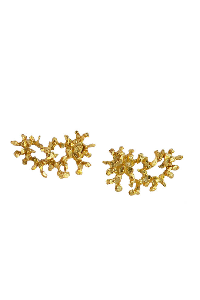 Stardust earrings in gold vermeil by Annika Burman