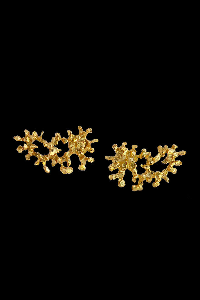 Stardust earrings in gold vermeil by Annika Burman