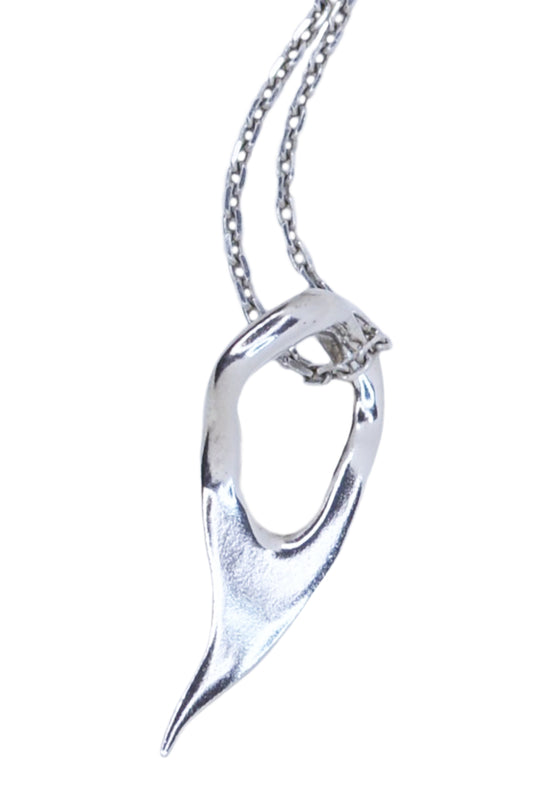blade silver pendant by Annika Burman