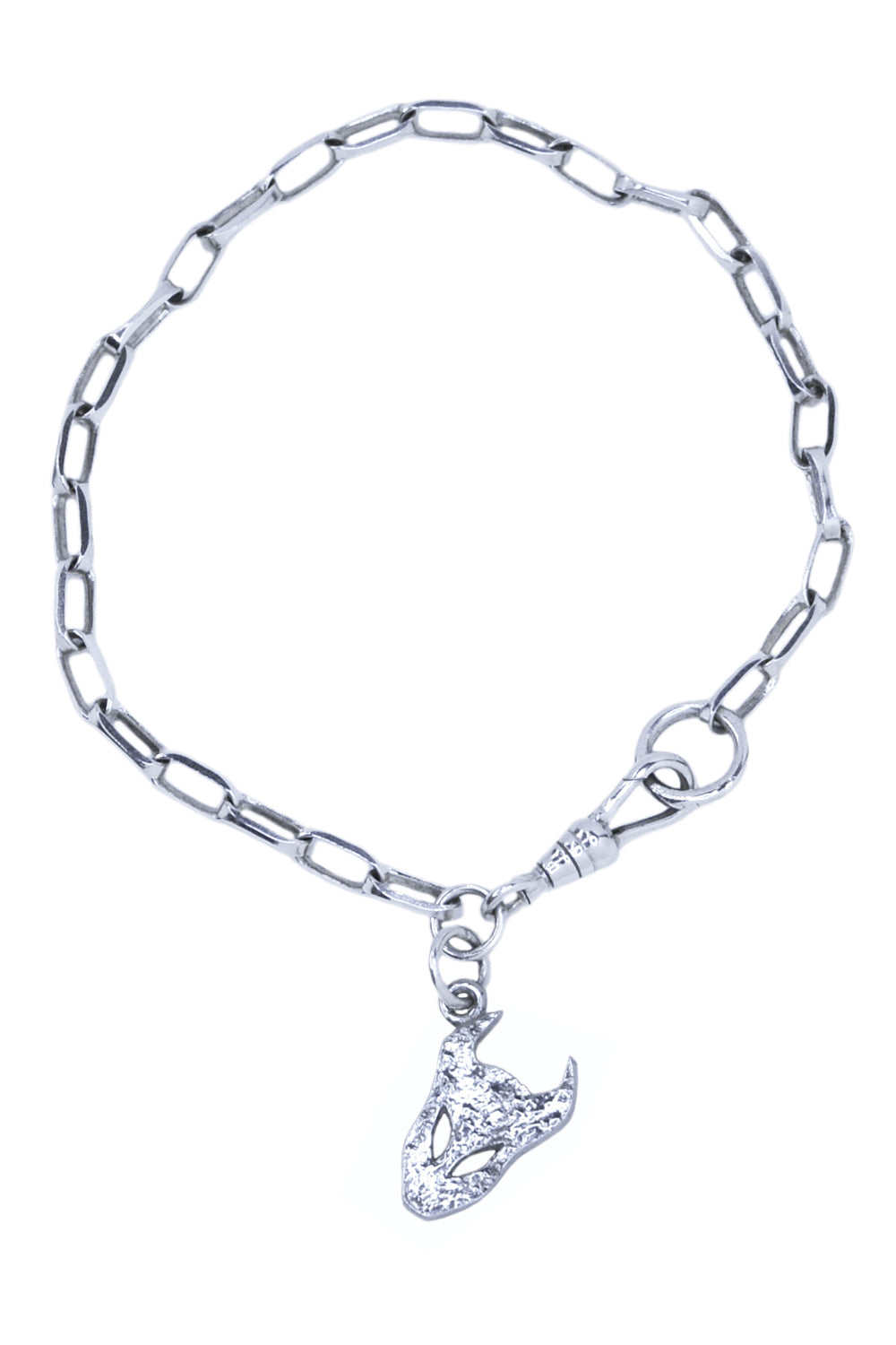 demon link chain bracelet in silver by Annika Burman