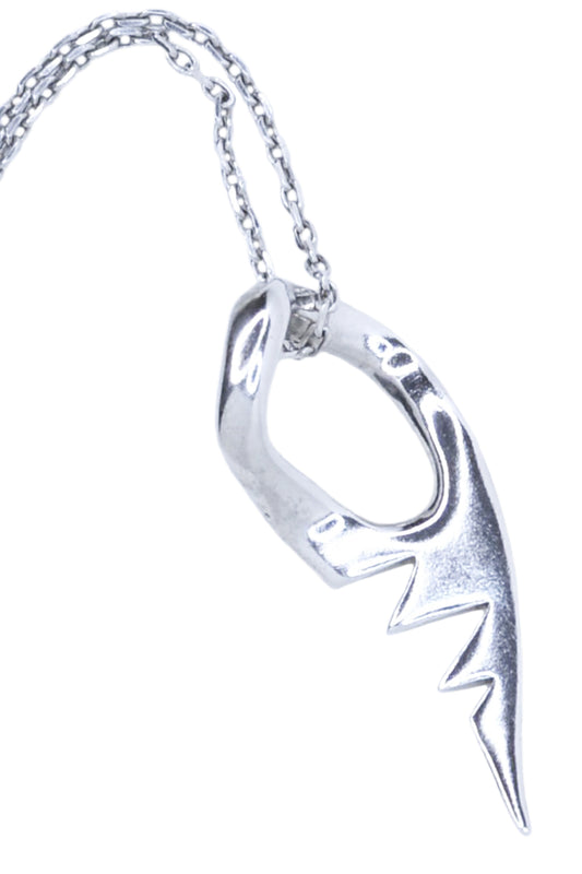 jagged blade silver pendant by Annika Burman