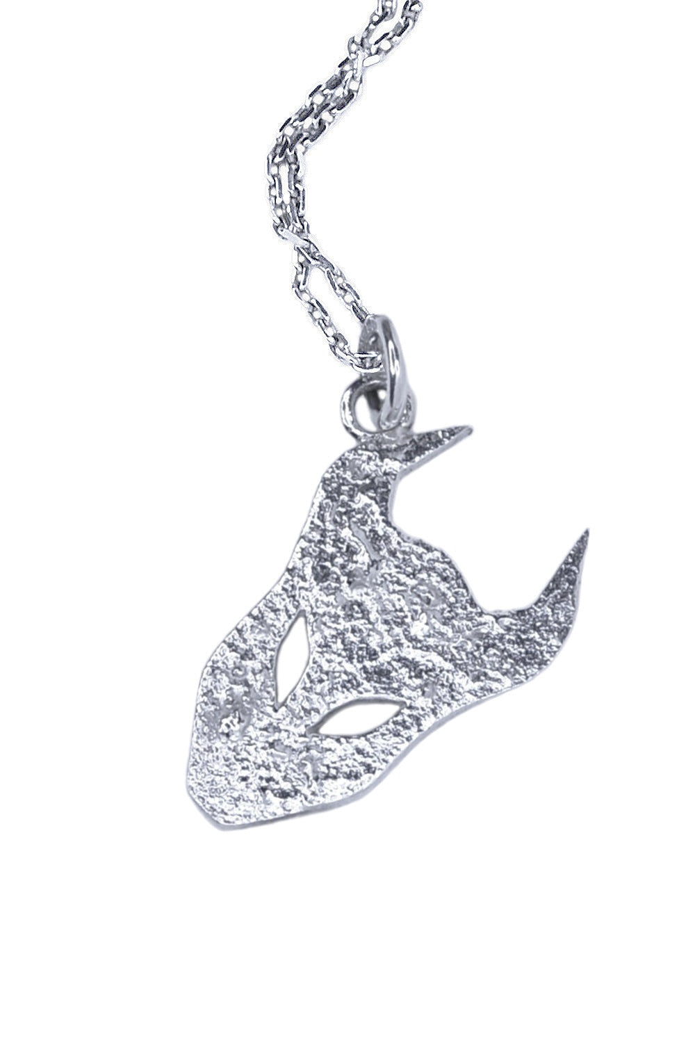 large demon silver pendant by Annika Burman jewellery 