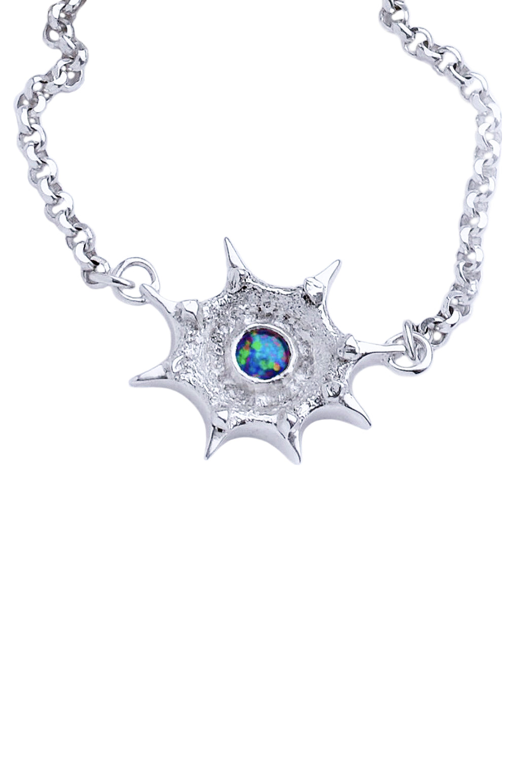nebula necklace in silver with opal by Annika Burman