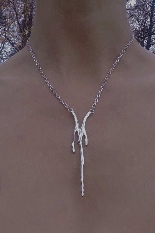 rain necklace in silver by Annika Burman
