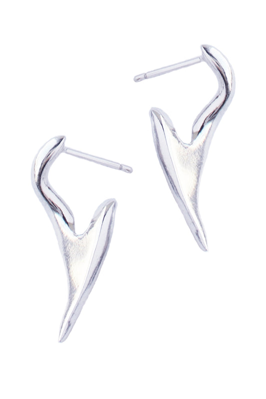Blade silver earrings by Annika Burman
