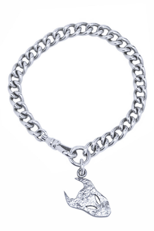 Demon silver chain bracelet by Annika Burman