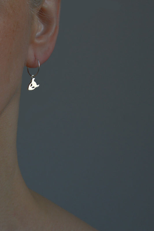 Demon earrings in silver by Annika Burman