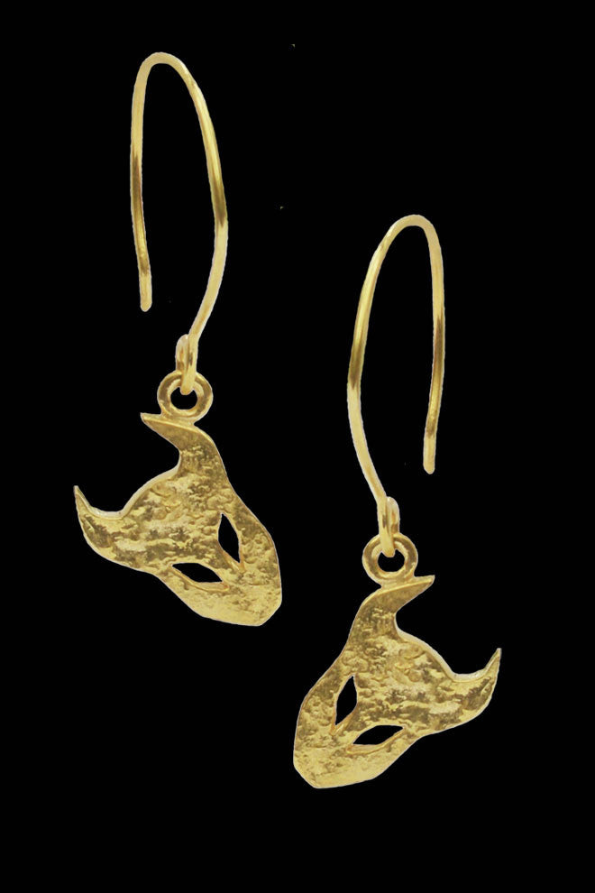 Demon earrings in gold vermeil by Annika Burman