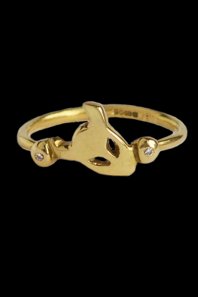 Demon ring in 18ct gold with diamonds by Annika Burman