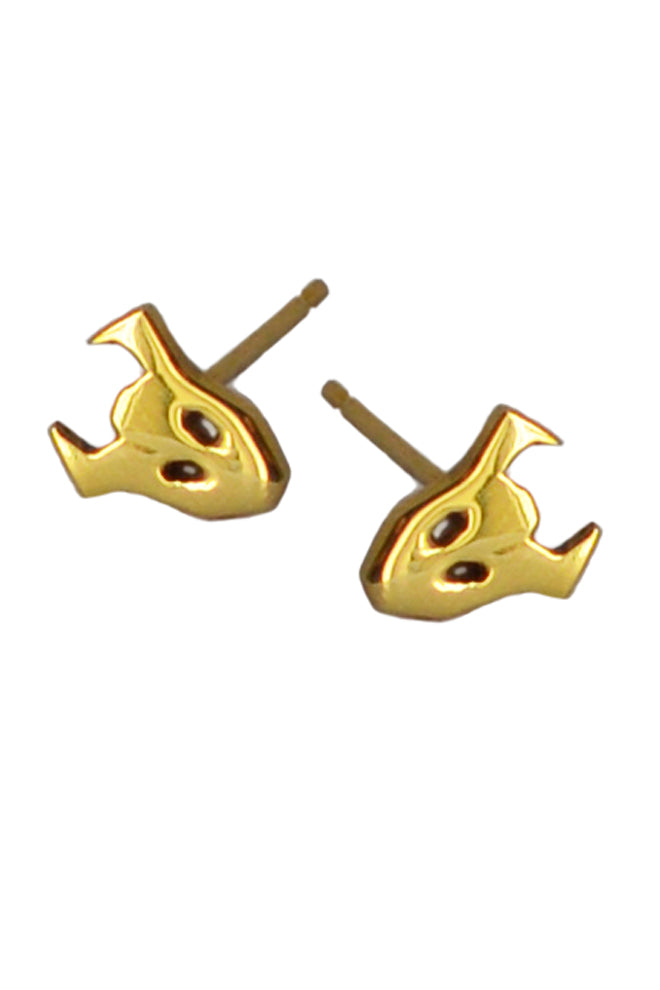 Demon stud earrings in 18ct gold by Annika Burman