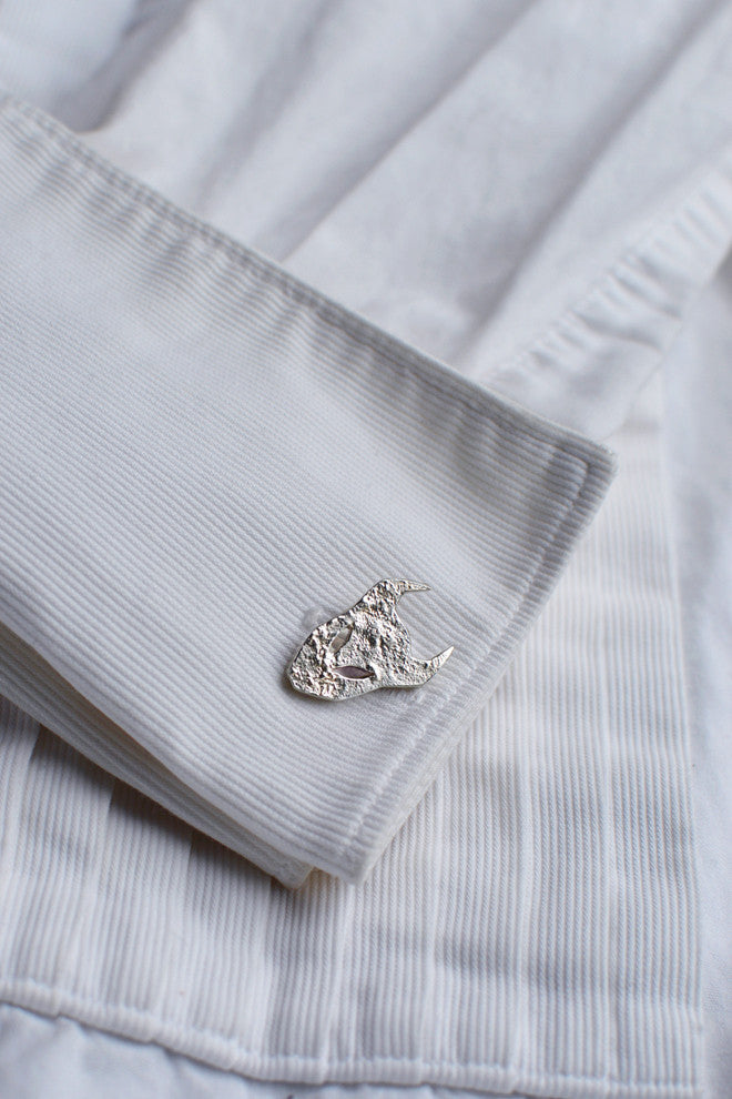 Demon silver cufflinks by Annika Burman