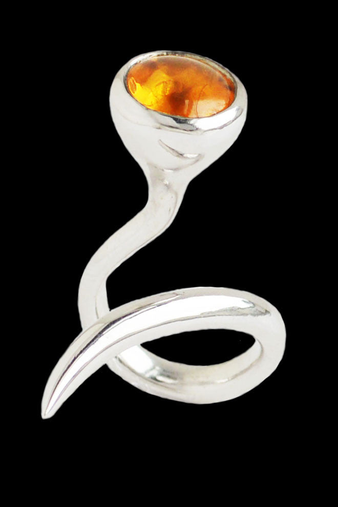dixie cobra ring with citrine - annika burman jewellery - 1