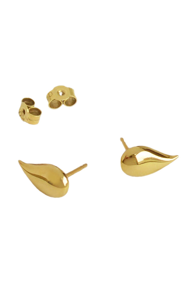 Fire Flame gold earrings by Annika Burman