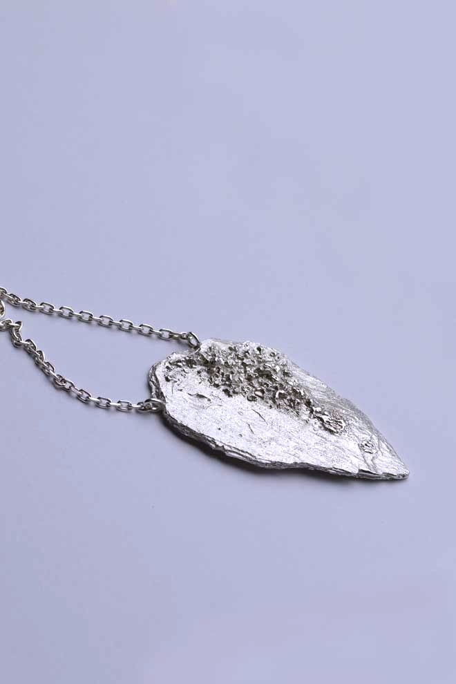 Flint large necklace in silver by Annika Burman