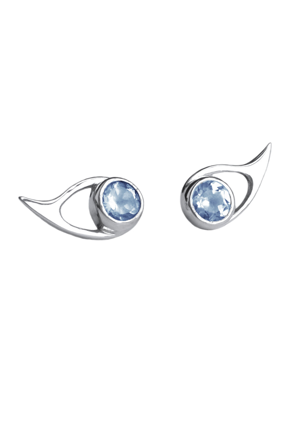 Fox Eye silver earrings by Annika Burman