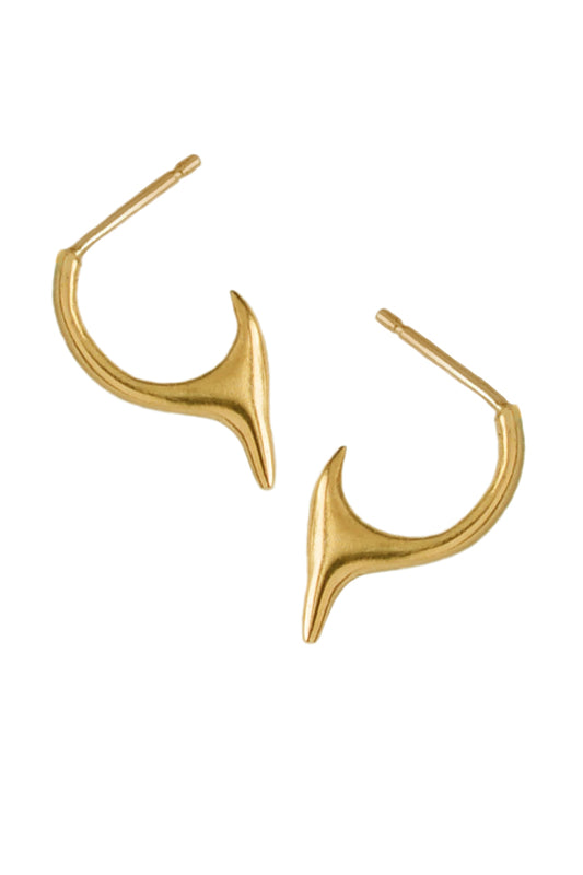 Blade Gold Hoop earrings by Annika Burman