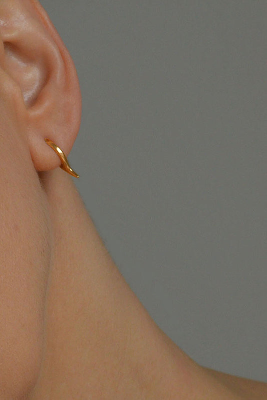 Blade Gold Hoop earrings by Annika Burman