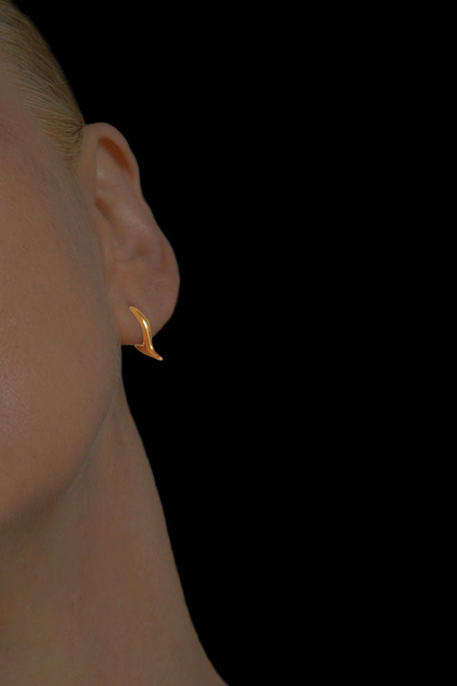 Blade Gold Hoop earrings by Annika Burman