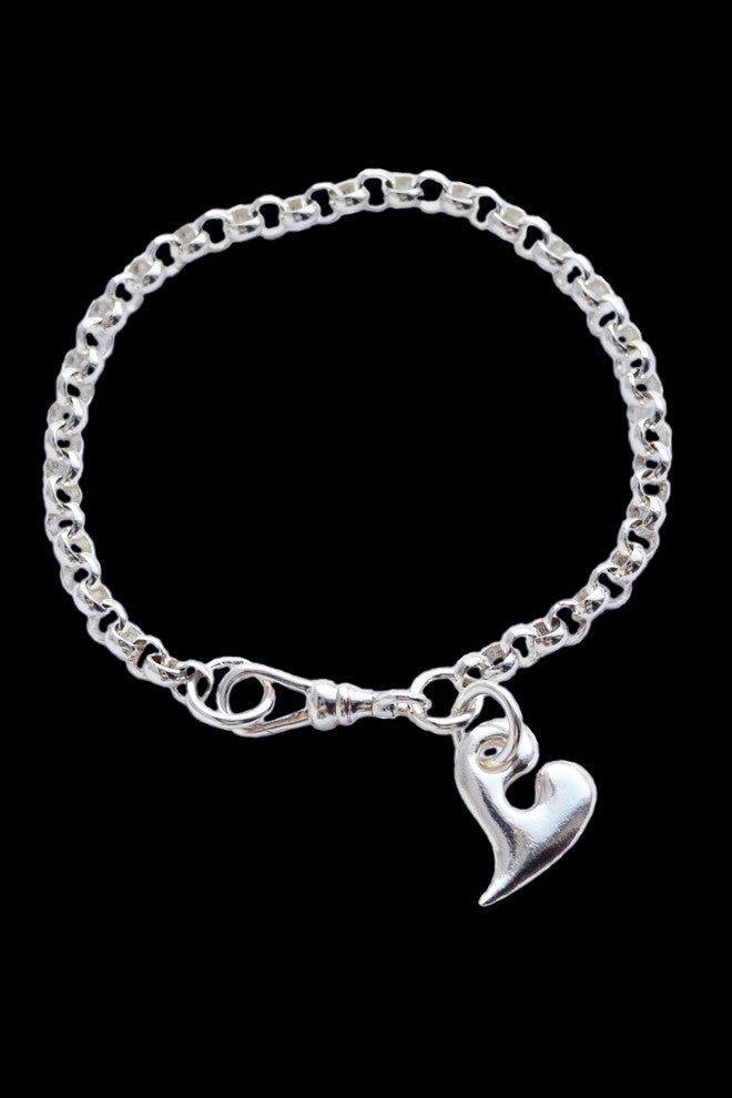 Silver Heart Bracelet - Medium - Annika Burman Jewellery
 - 1