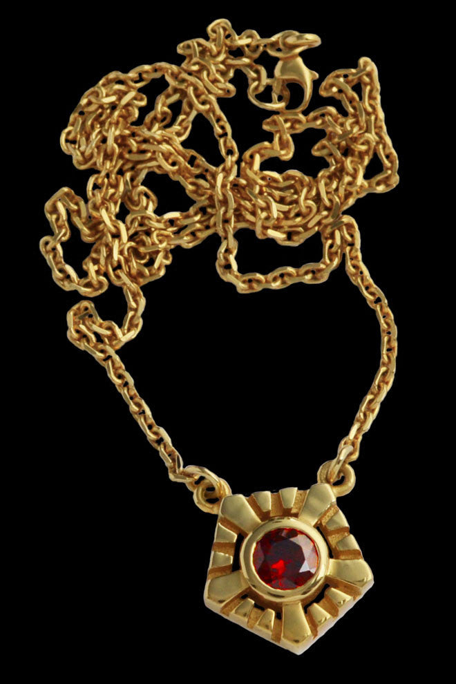 Helia Necklace With Garnet - Annika Burman Jewellery
 - 1