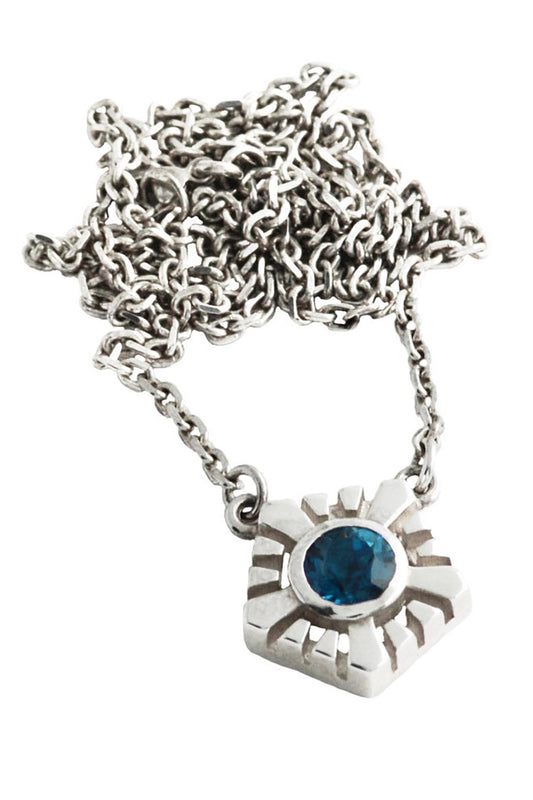 Helia silver necklace with topaz by Annika Burman