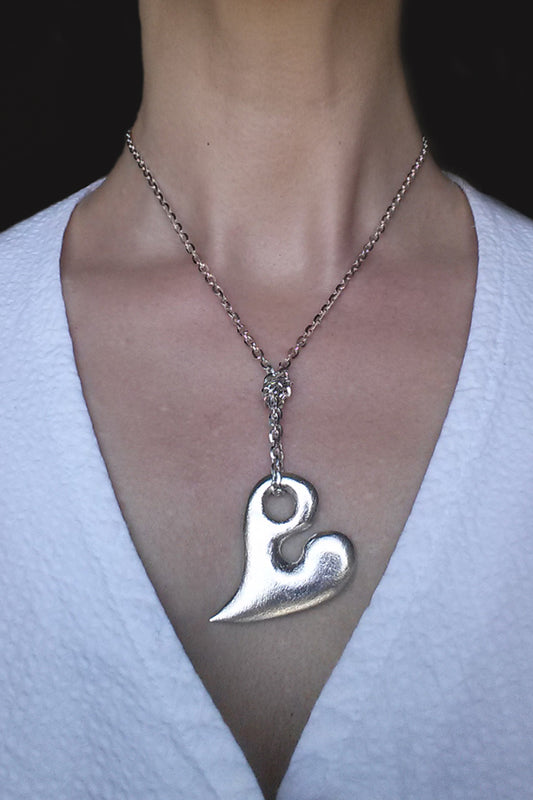 Large Silver Heart Pendant