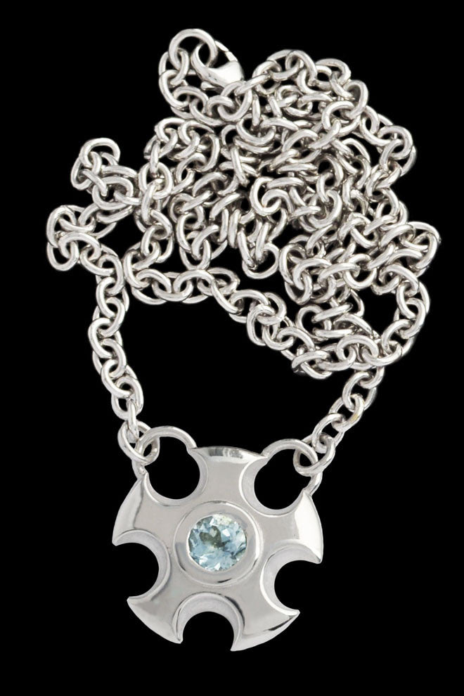 Large Metropolis necklace with topaz by Annika Burman