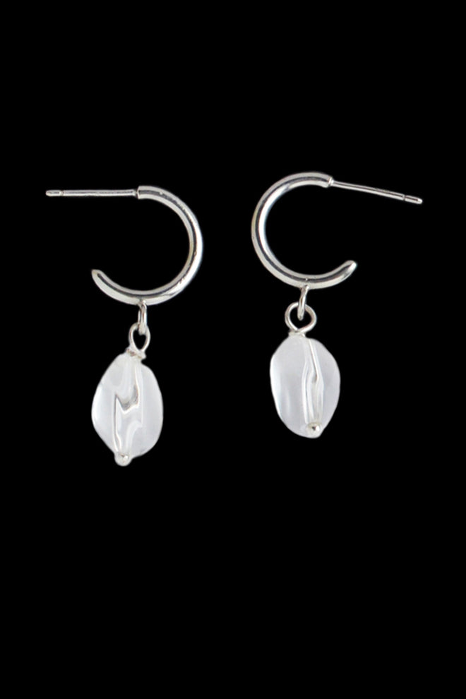 Rock Crystal silver earrings by Annika Burman