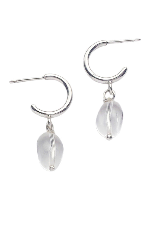 Rock Crystal silver earrings by Annika Burman