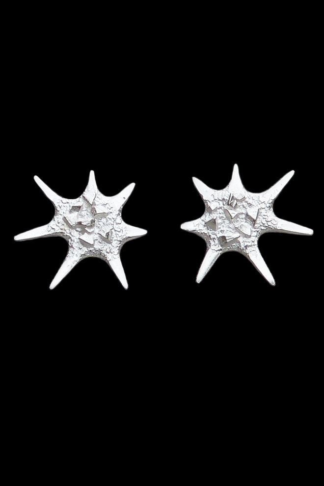 Silver Star earrings by Annika Burman