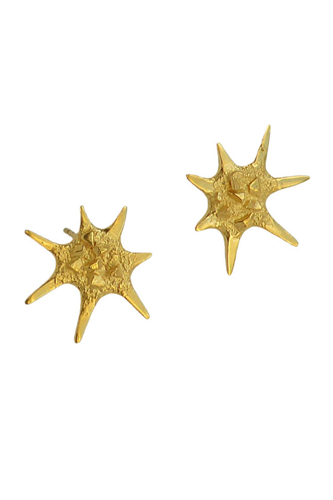 Star earrings in gold vermeil by Annika Burman