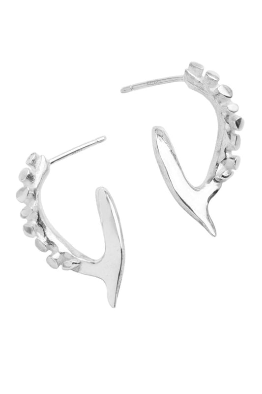 Studded Blade silver earrings by Annika Burman